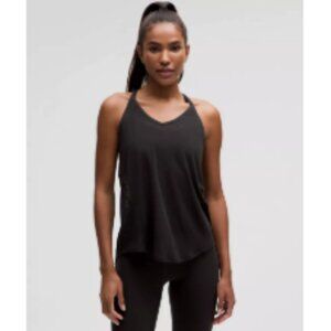 NEW Lululemon Tie-Back Lightweight Yoga Tank Top, Black, Size 2, $58